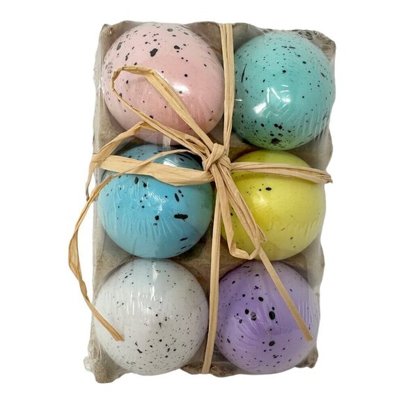 Farmhouse Speckled Eggs Crate Tiered Tray Decor Plastic Blue Pink Yellow Gift - Picture 11 of 11
